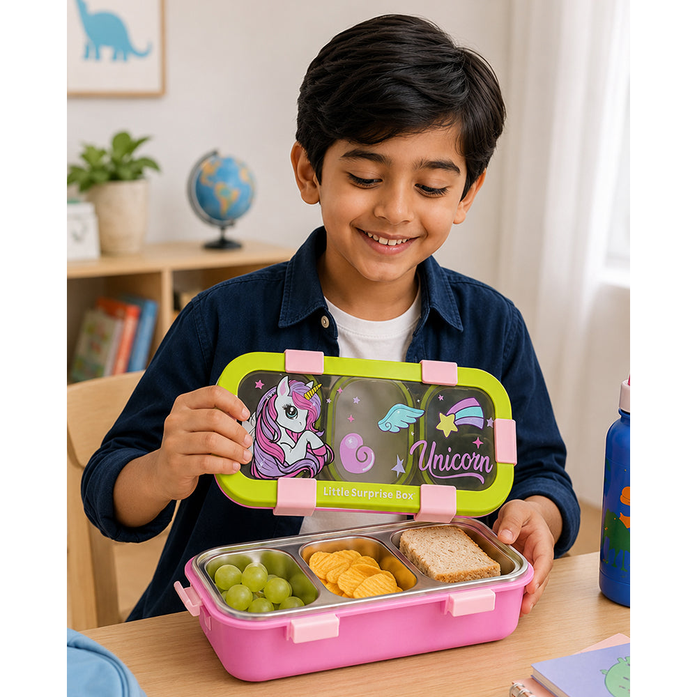Long Rectangle Unicorn Stainless Steel Lunch Box