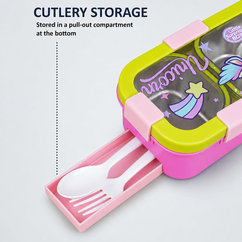 Long Rectangle Unicorn Stainless Steel Lunch Box