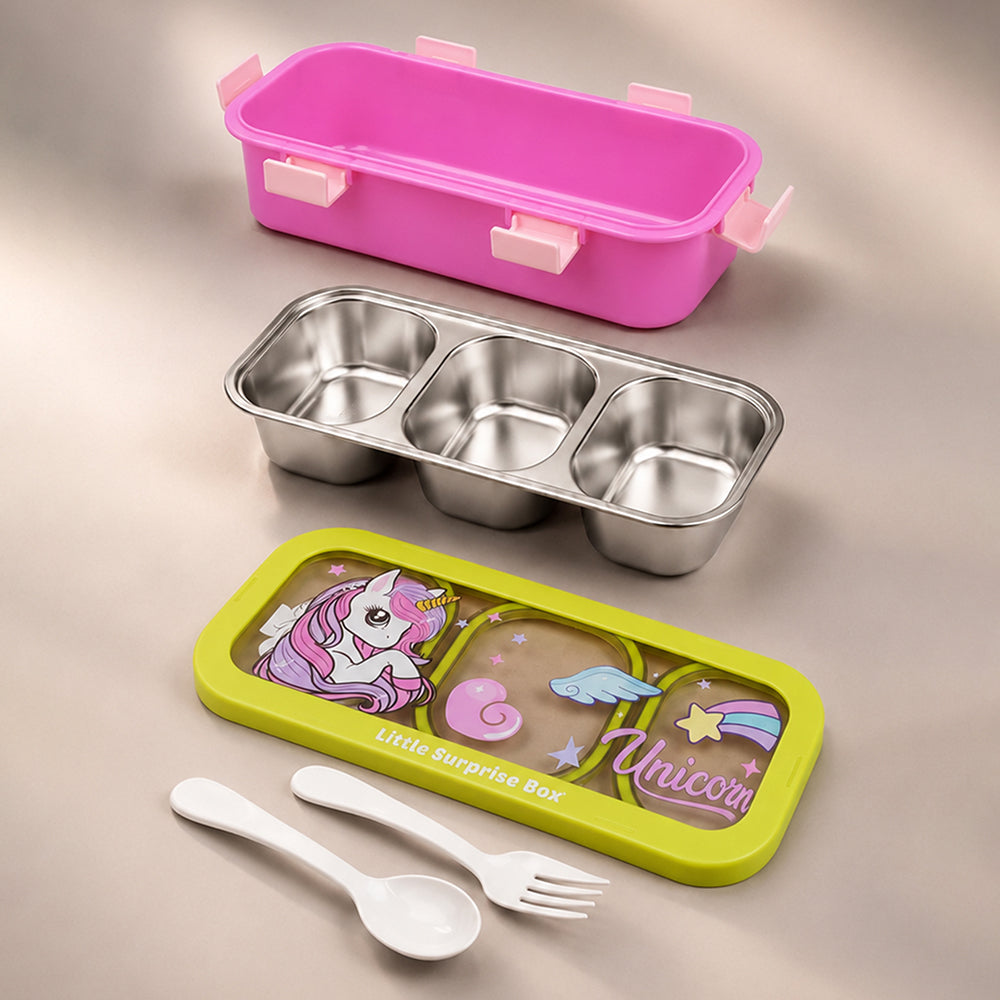 Long Rectangle Unicorn Stainless Steel Lunch Box