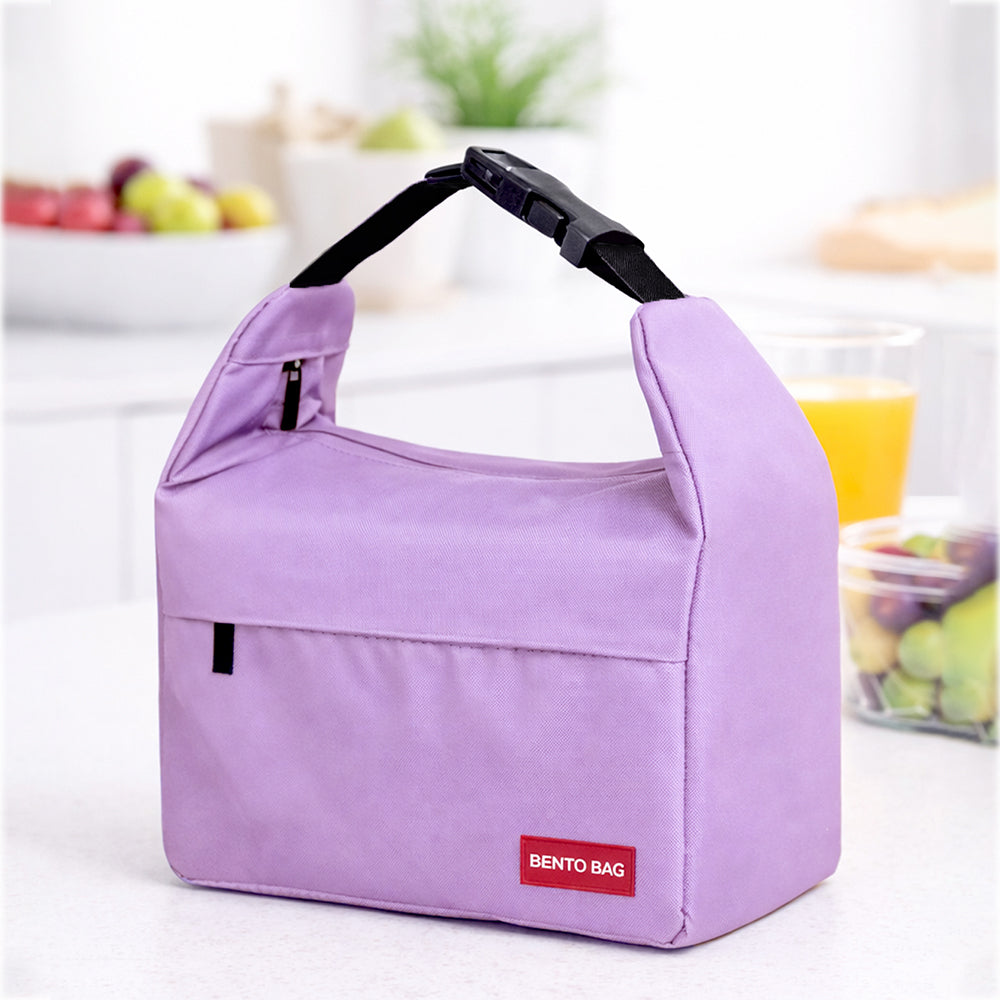 Purple Adjustable Buckle Hook Style Insulated Lunch Bag for Kids & Adults