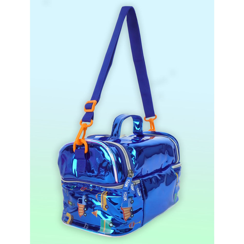 Transport Theme Double Compartment Insulated Lunch Bag For Kids