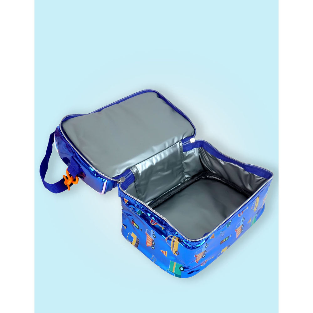 Transport Theme Double Compartment Insulated Lunch Bag For Kids