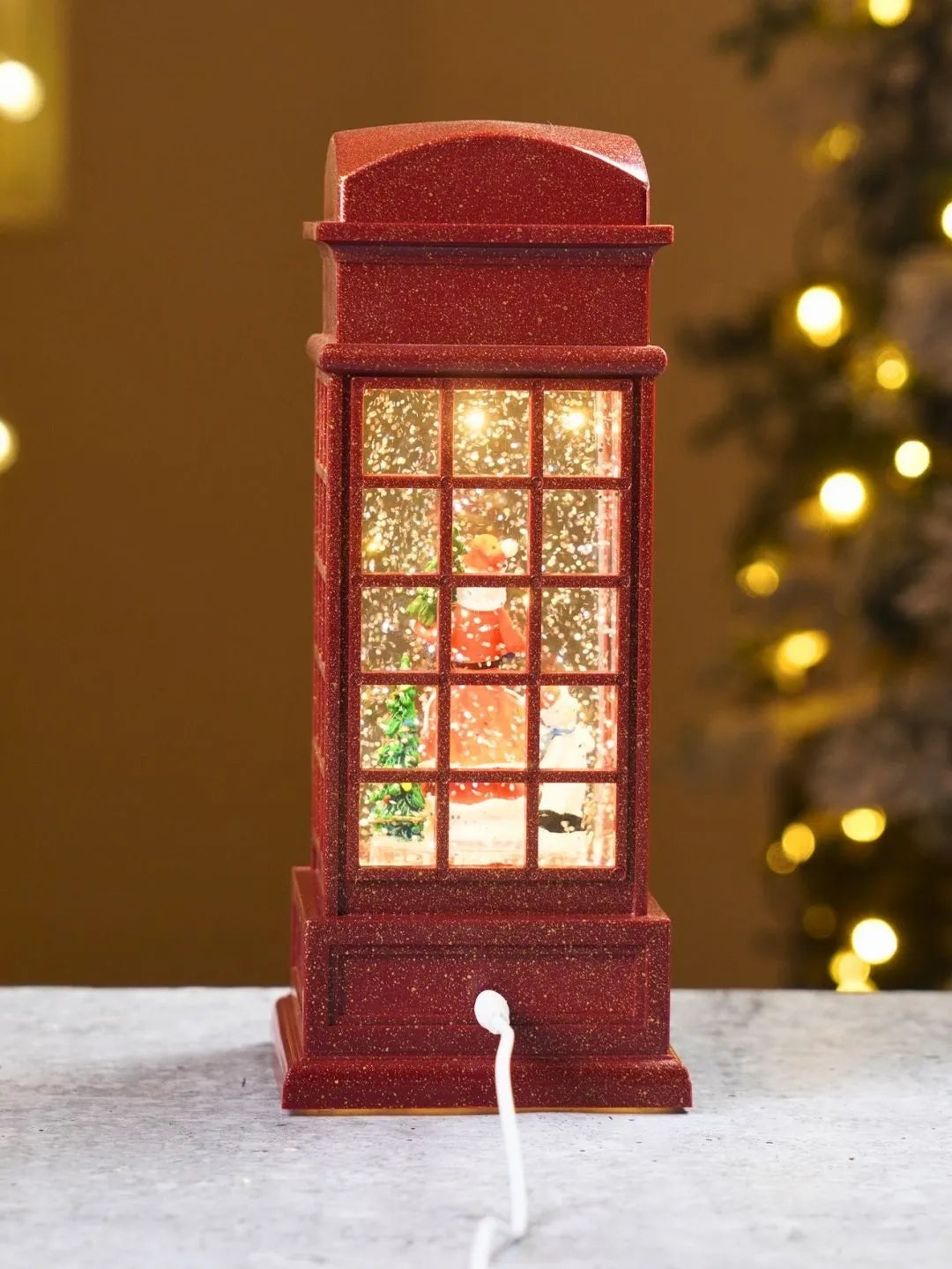 London Booth Big Santa, Musical Rotating Glitter Water Light, Christmas Lantern