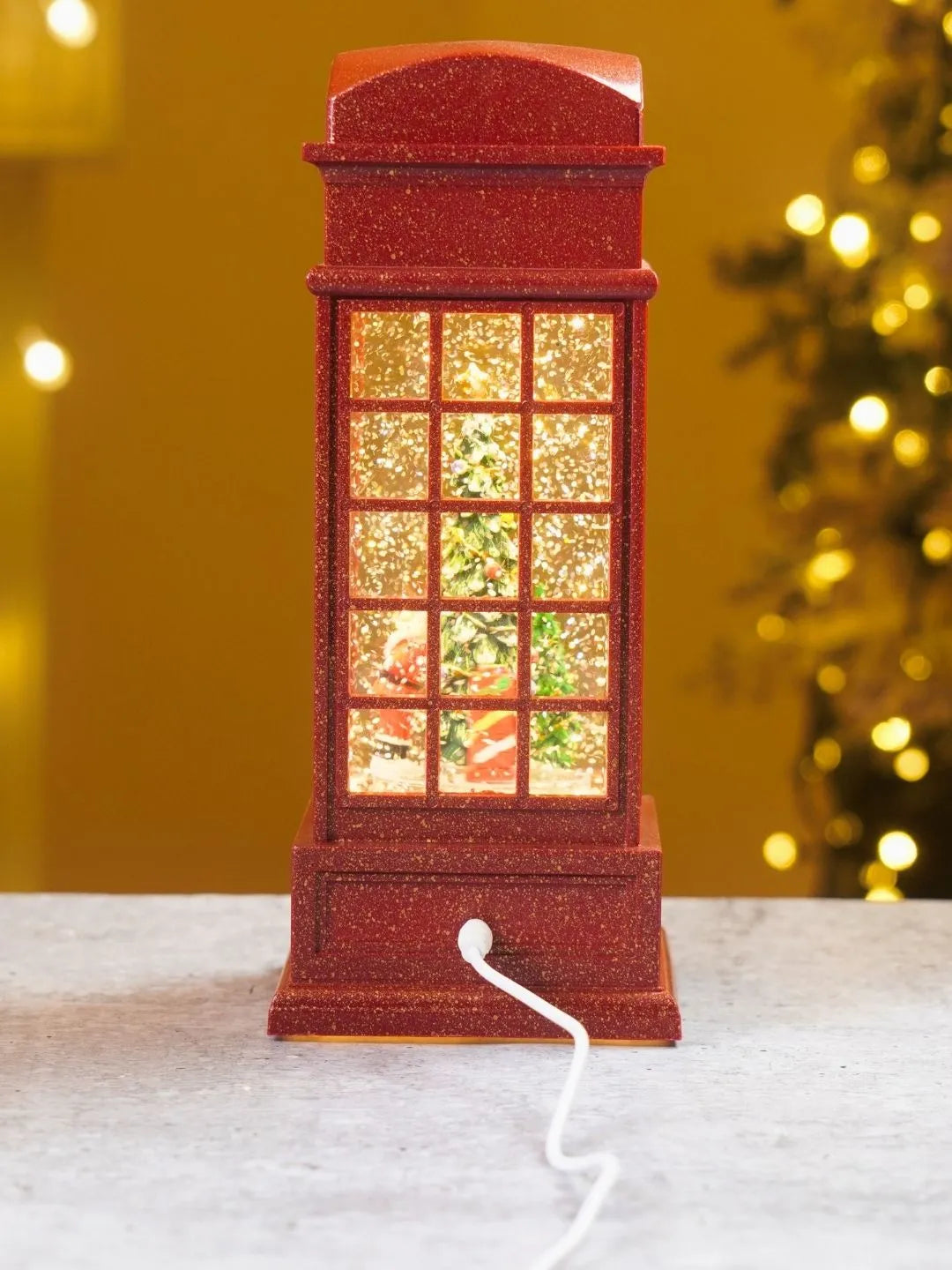 London Booth Big Christmas Tree, Musical Rotating Glitter Water Light, Christmas Lantern