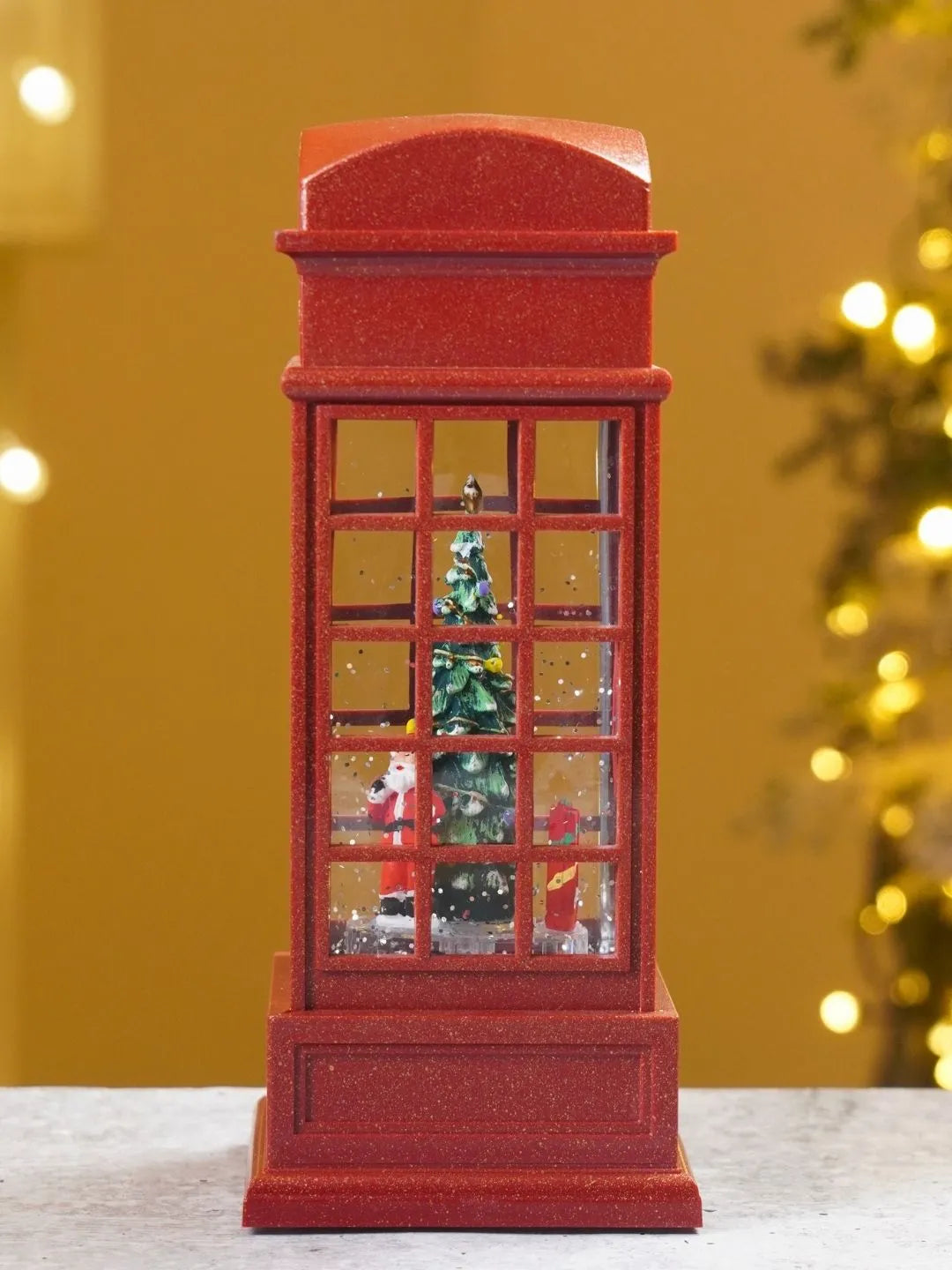 London Booth Big Christmas Tree, Musical Rotating Glitter Water Light, Christmas Lantern