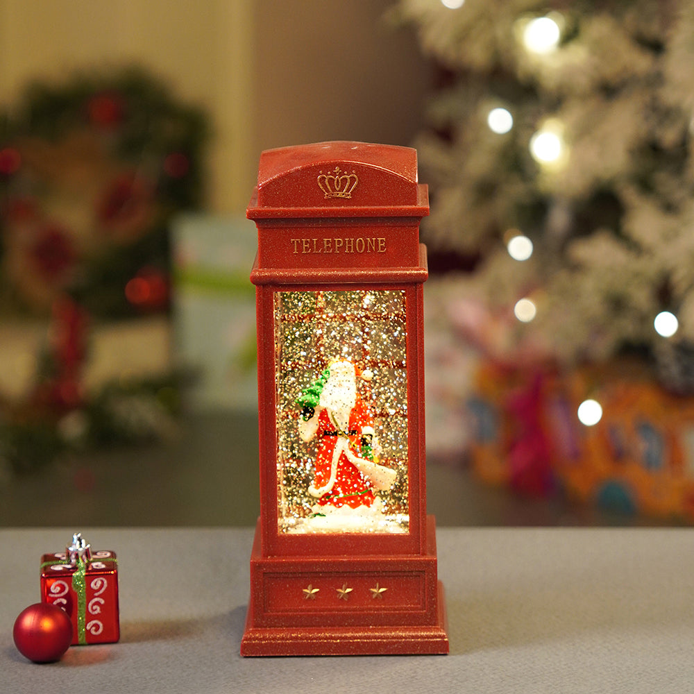 London Booth Santa flying robe, Musical Glitter Water Light, Christmas Lantern