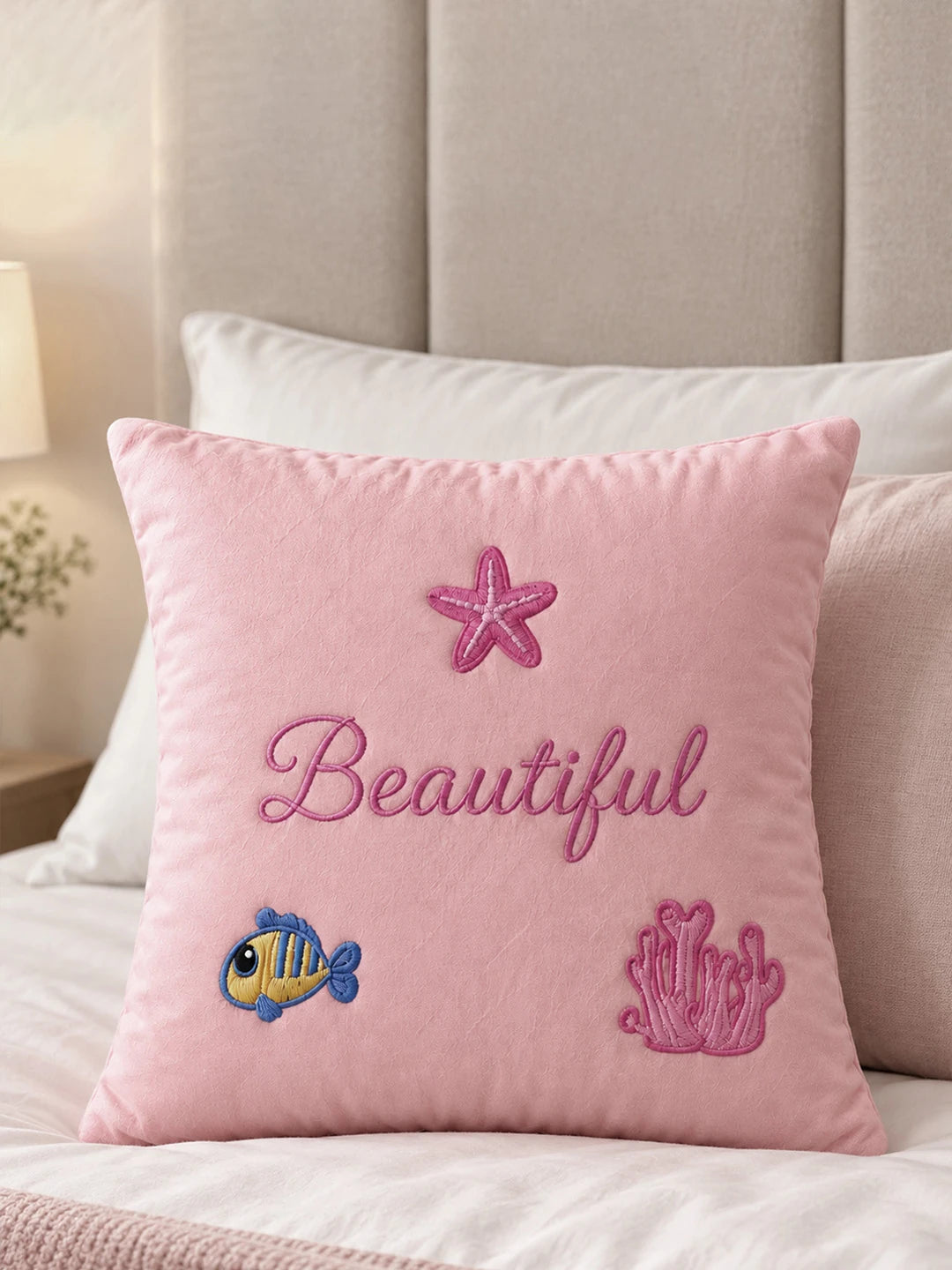 4 pcs Beautiful Mermaid Princess Theme Luxe Embroidered & 3D hanging collection of Single bed comforter, 1 flat bedsheet, 2 pillow covers entire Bedding Set for Single Size Bed.