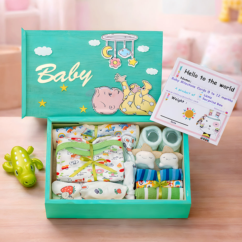 سلة هدايا الأطفال حديثي الولادة من توينكل ستار 