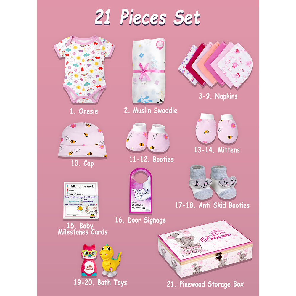 Little Princess Baby Girl Gift Hamper (0-12months)