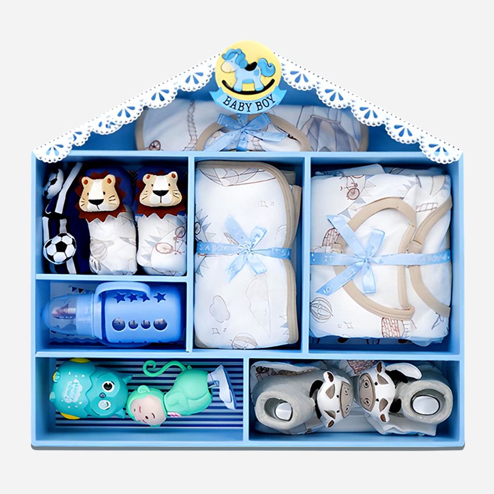 Newborn Baby Boy Wooden Nautical House Gift Hamper (0-12 months)