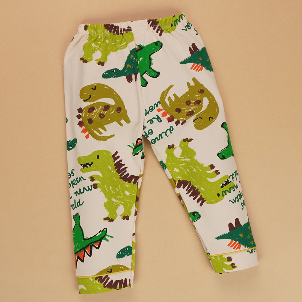 Chalk paint Dino  soft Cotton Kids Nightsuit