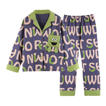 Green Monster print soft Cotton Kids Nightsuit