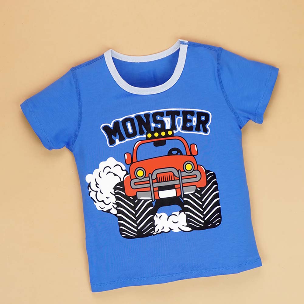 Monster Truck soft Cotton Joggers Nightsuit set for Kids