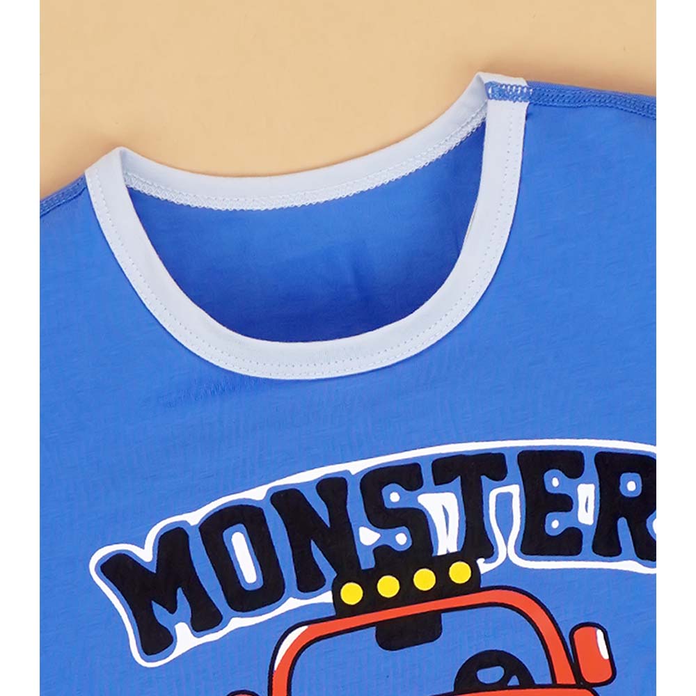 Monster Truck soft Cotton Joggers Nightsuit set for Kids