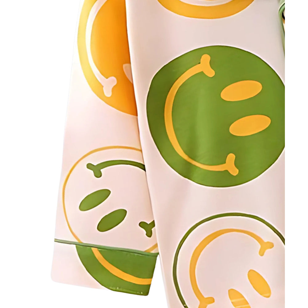 Smilie print  soft Cotton Kids Nightsuit
