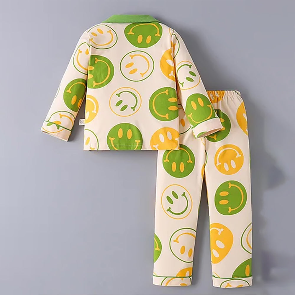 Smilie print  soft Cotton Kids Nightsuit