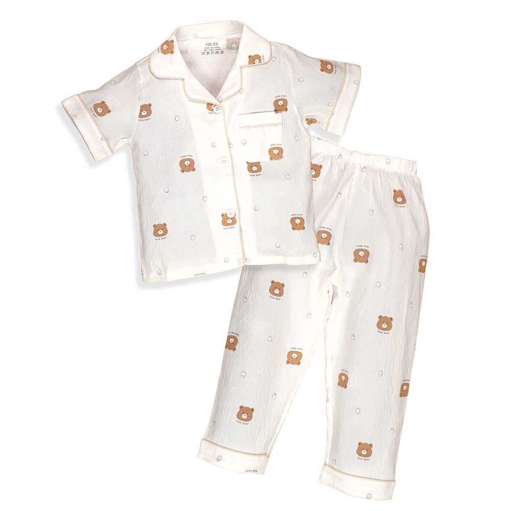 Bear Face Strawberry Kids Nightsuit