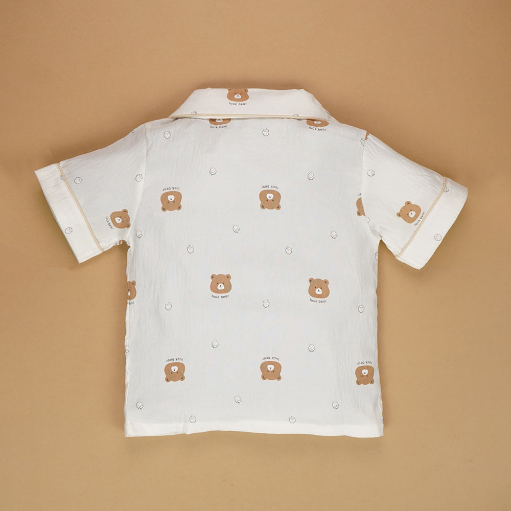 Bear Face Strawberry Kids Nightsuit