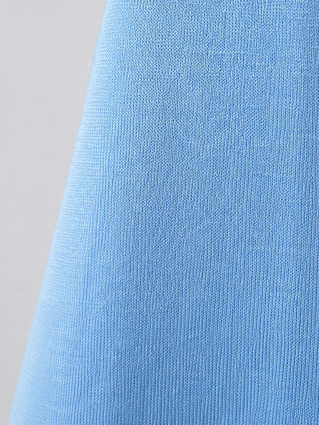 Light Blue Pearl Embellished Soft Ruffle Scuba Party Dress for Girls