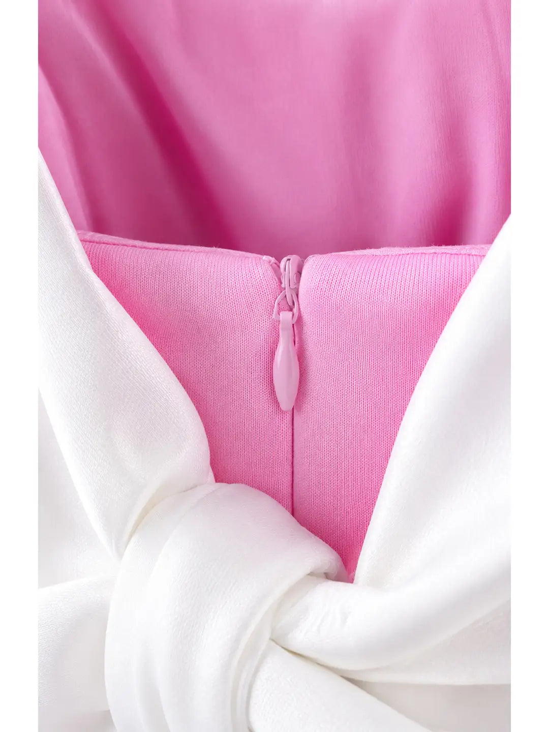 Pink Oversized Bow Party Dress with Floral Pearl Brooch accessory for Girls