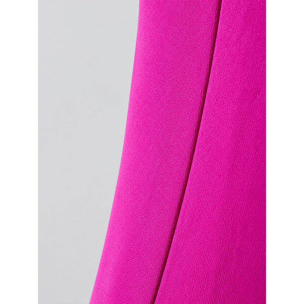 Fuschia Pink Petal Ruffle style Party Dress with Crown Brooch for Girls