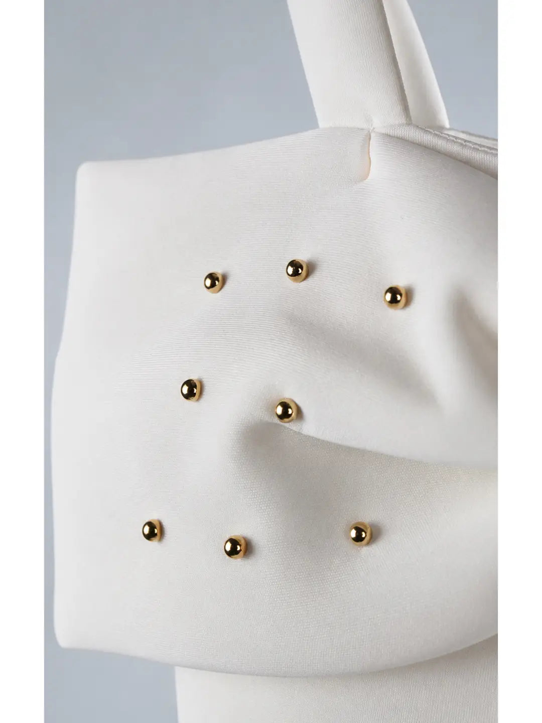 White Oversized Bow Party Dress with Rose Brooch Accessory for Girls
