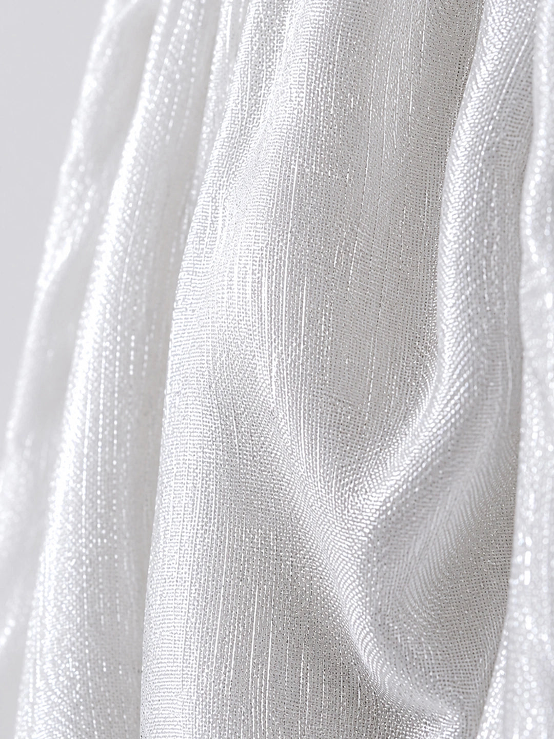 Shimmery White Ruffle Party Dress for Girls