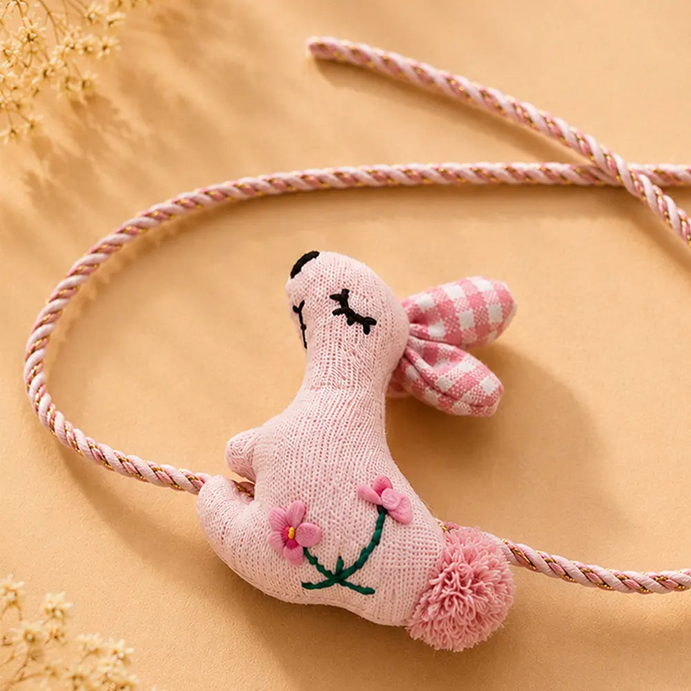 Dual style Floral Emroidered Bunny Rakhi & broach Clip for Kids
