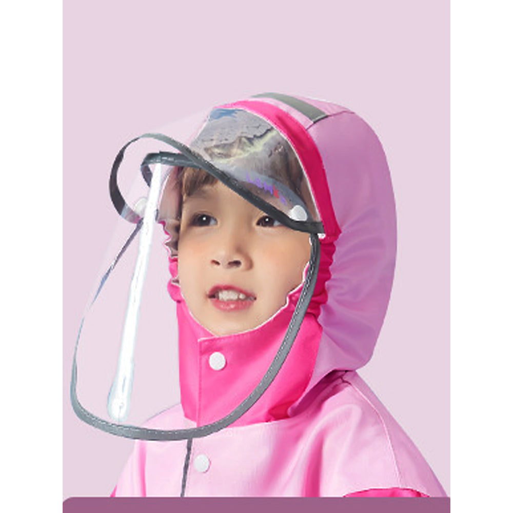 Pink Easter Bunny Knee Length Raincoat for kids