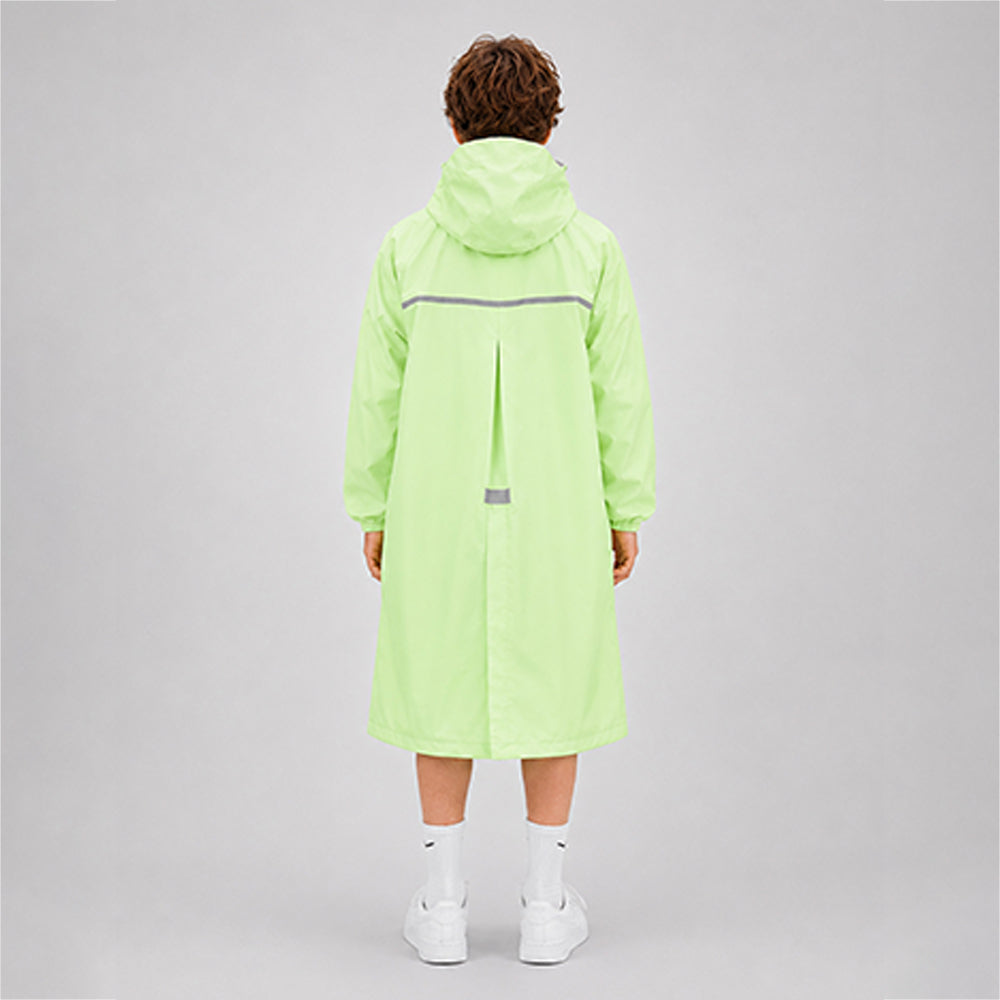 Green Pocket Patch long Length Raincoat for Adults