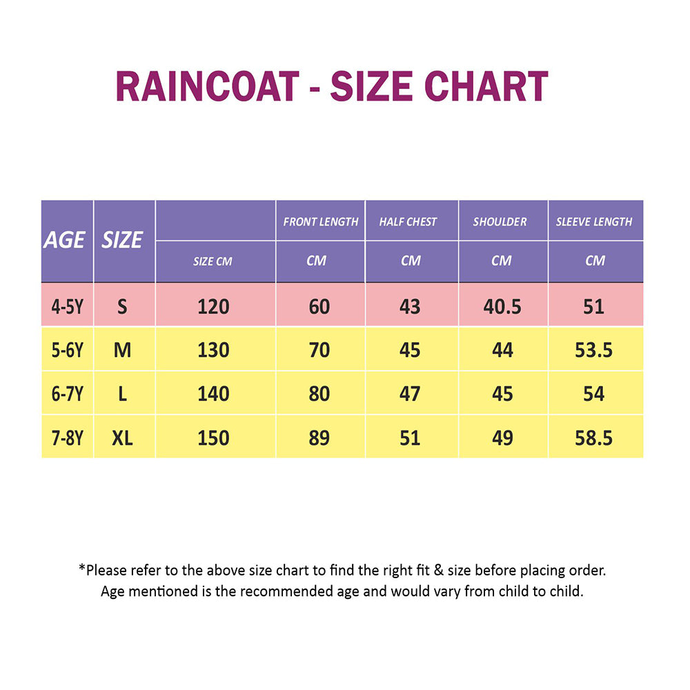 Merry Cherry theme Knee Length Raincoat for Kids