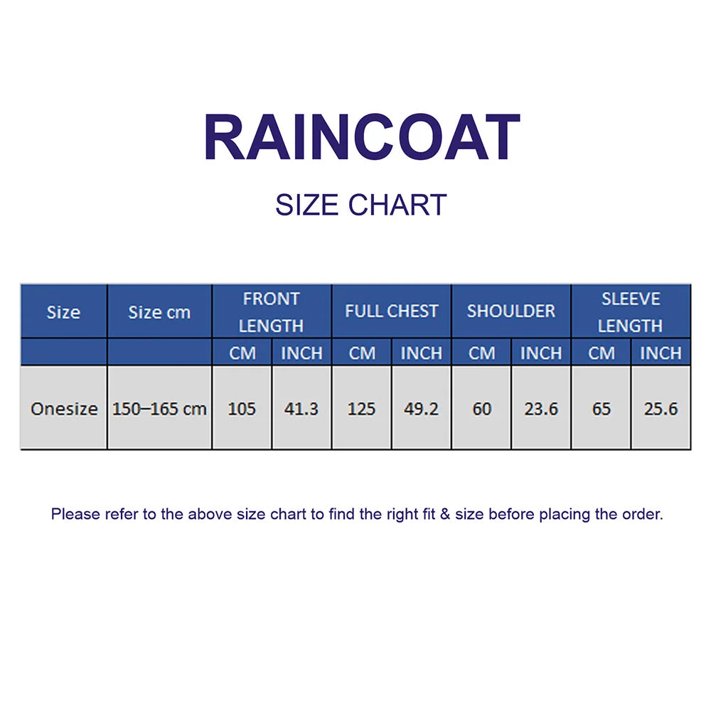 Navy Blue Pocket Patch long Length Raincoat for Adults