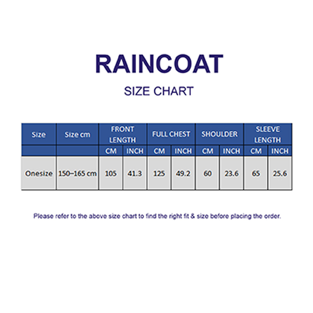 Navy Blue Pocket Patch long Length Raincoat for Adults