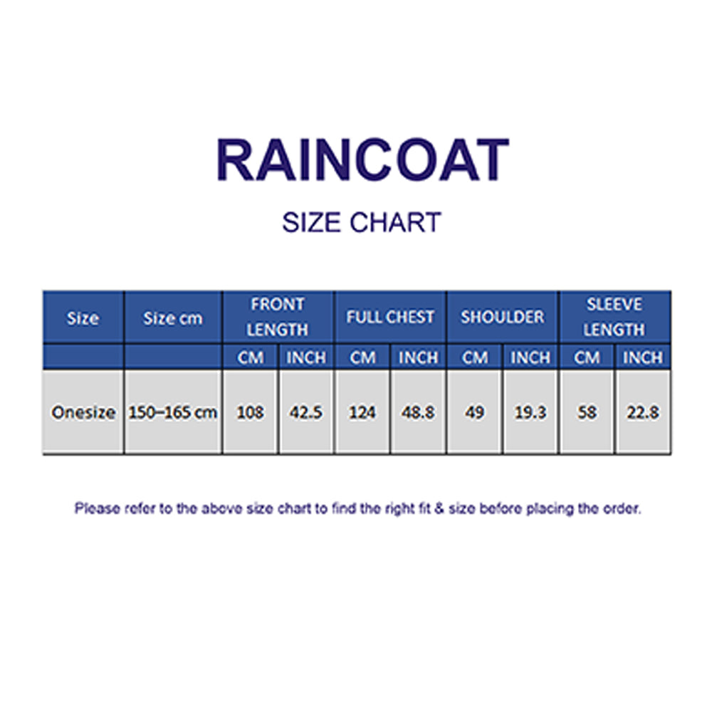 Navy Blue Trench Coat Style Raincoat for Adults