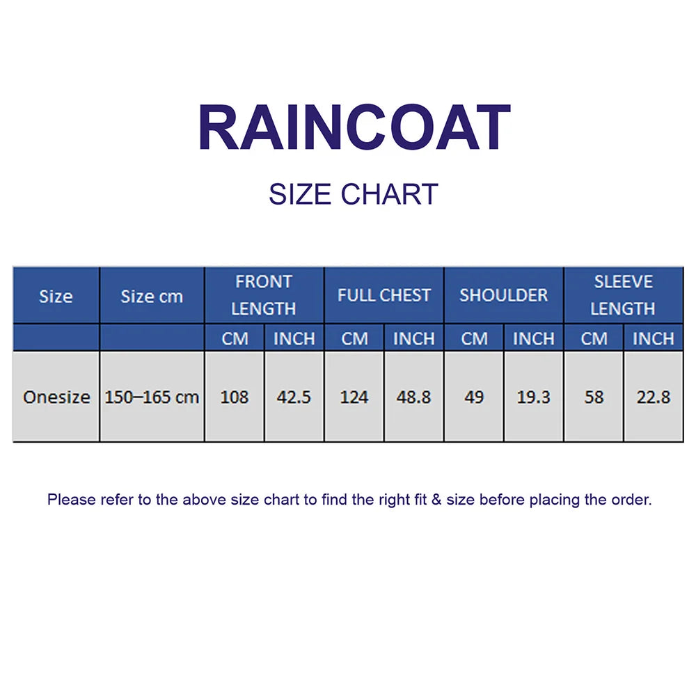Navy Blue Trench Coat Style Raincoat for Adults
