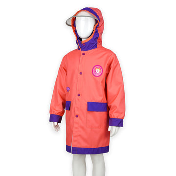 Peach Donut Unicorn Knee Length Raincoat for Kids