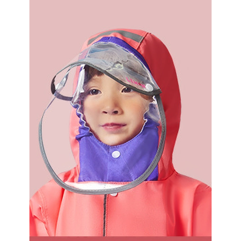 Peach Donut Unicorn Knee Length Raincoat for Kids