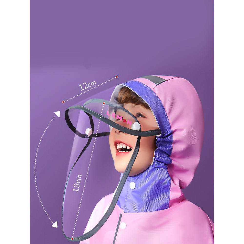 Pink Donut Unicorn Knee Length Raincoat for Kids