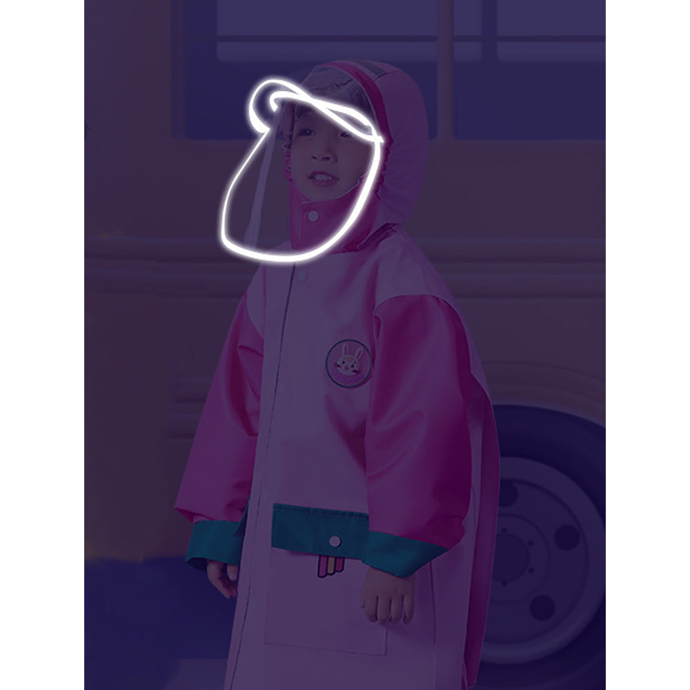 Pink Donut Unicorn Knee Length Raincoat for Kids