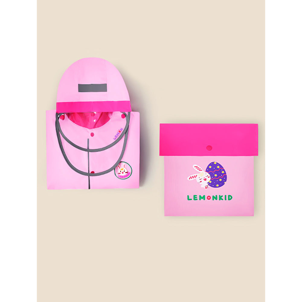 Pink Donut Unicorn Knee Length Raincoat for Kids