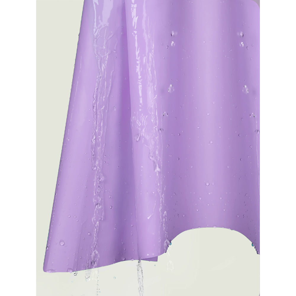 Purple Uni Cap Style Knee Length Raincoat for Kids & Teens