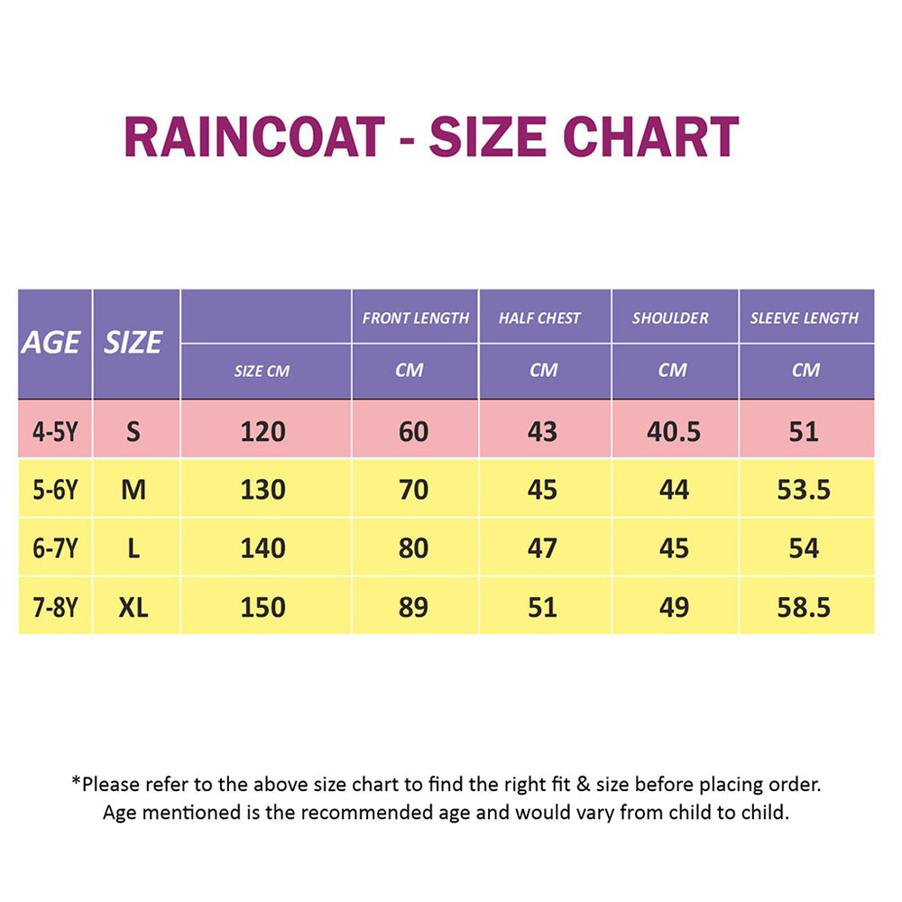 Rainy Garden Theme Knee length Raincoat for Kids