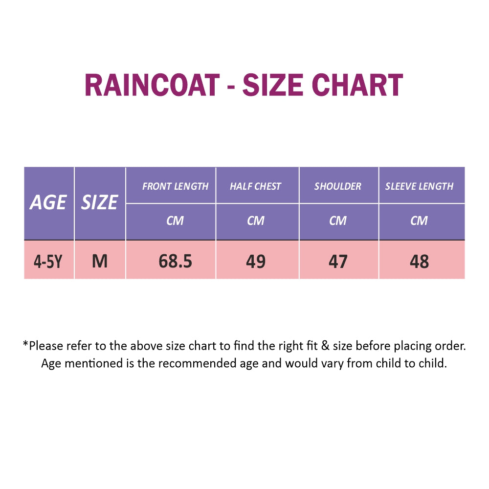 Robot Polka Raincoat for Kids -M