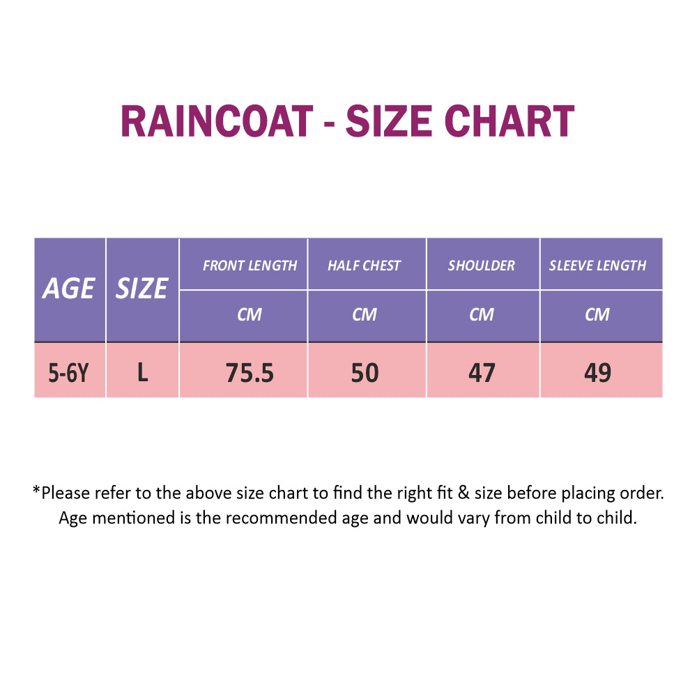 Cream Reptile Kingdom Raincoat for Kids.-L
