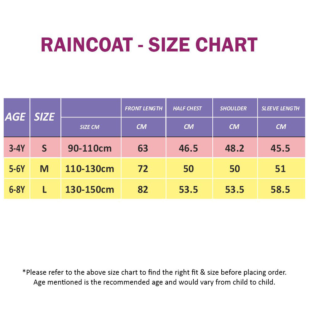 Starry Monkey Cobalt Blue Long Style Raincoat for Kids