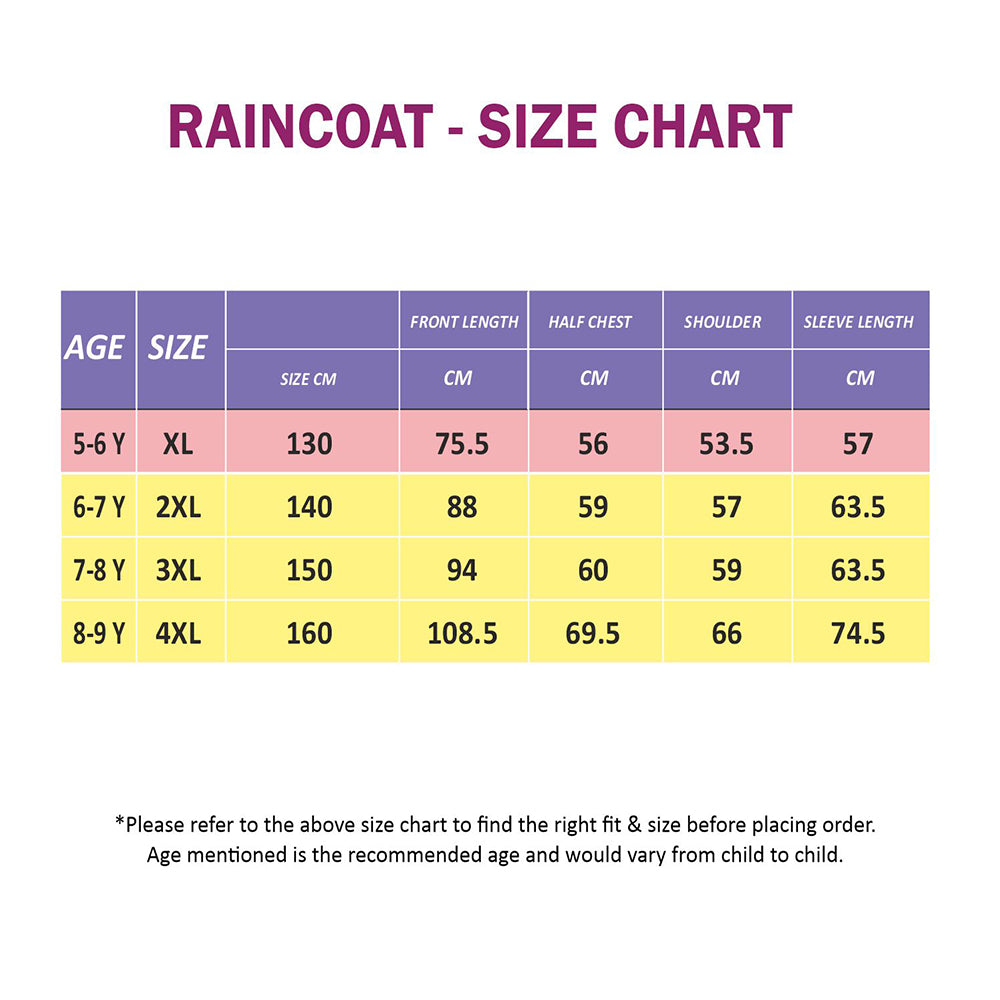 Ivory White Cap Style Knee Length Raincoat for Kids & Teens