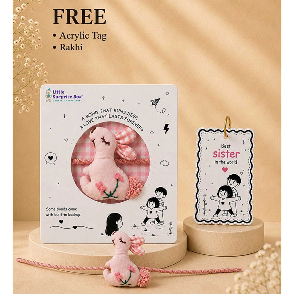 3 Pcs Shiny Mint Star Matching Backpack, Lunch Bag and Stationery Pouch Rakhi Gift Combo for Kids with Free Rakhi