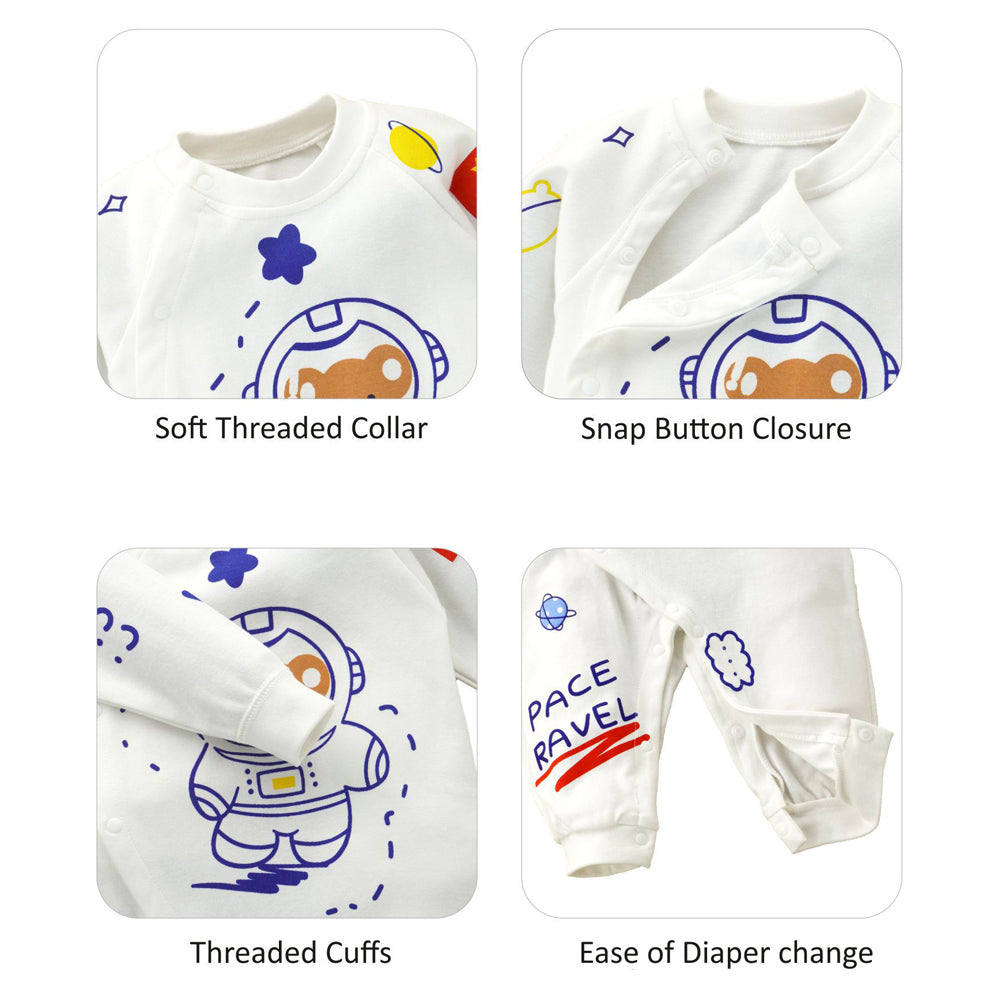 Astronaut Space full sleeves jumpsuit Romper for Tiny Toddlers
