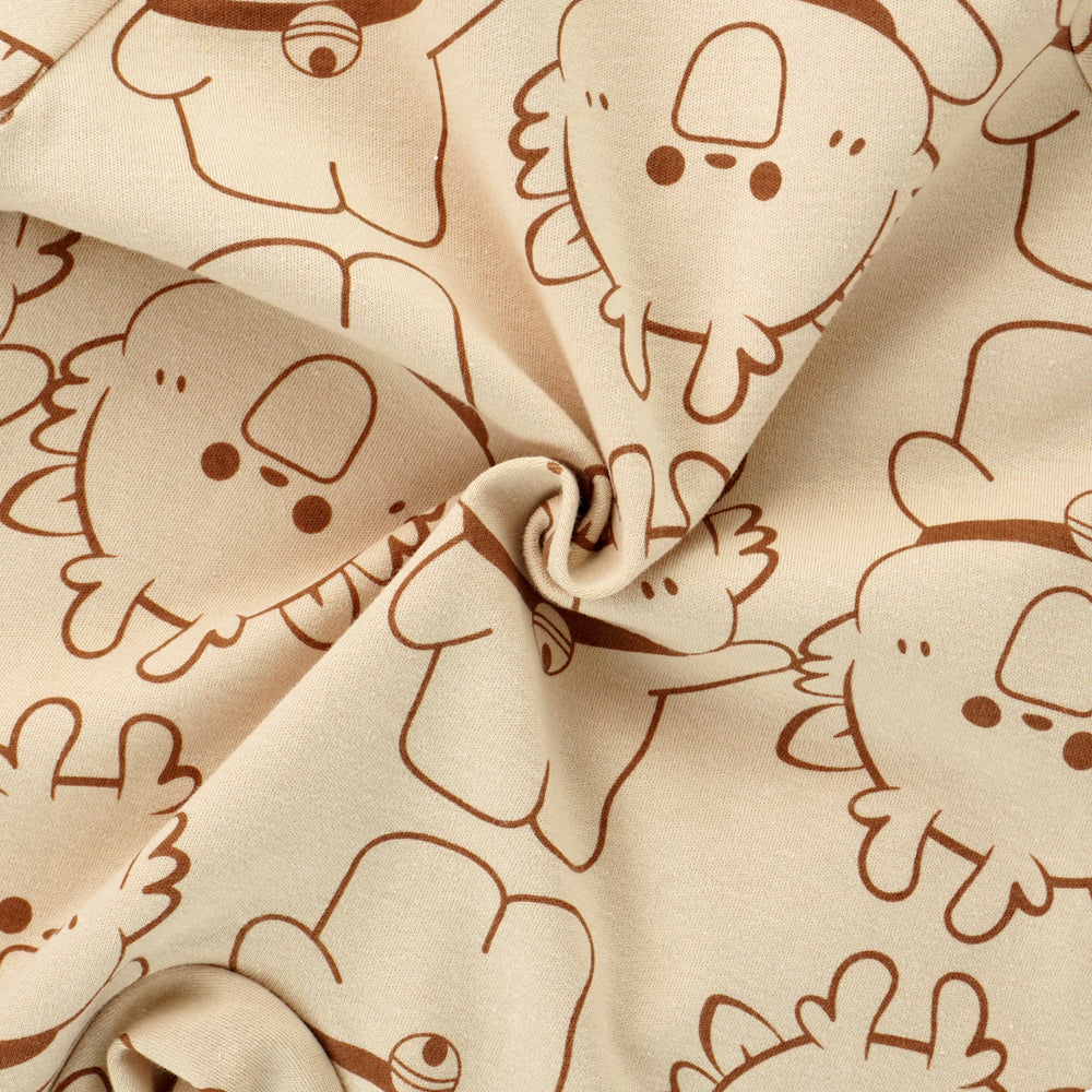 3D Brown Eared Reindeer theme full sleeves jumpsuit Romper for tiny toddlers