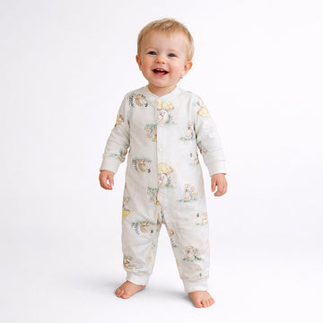 Cute Hedgehog, Full Sleeves Jumpsuit Romper for Tiny Toddlers